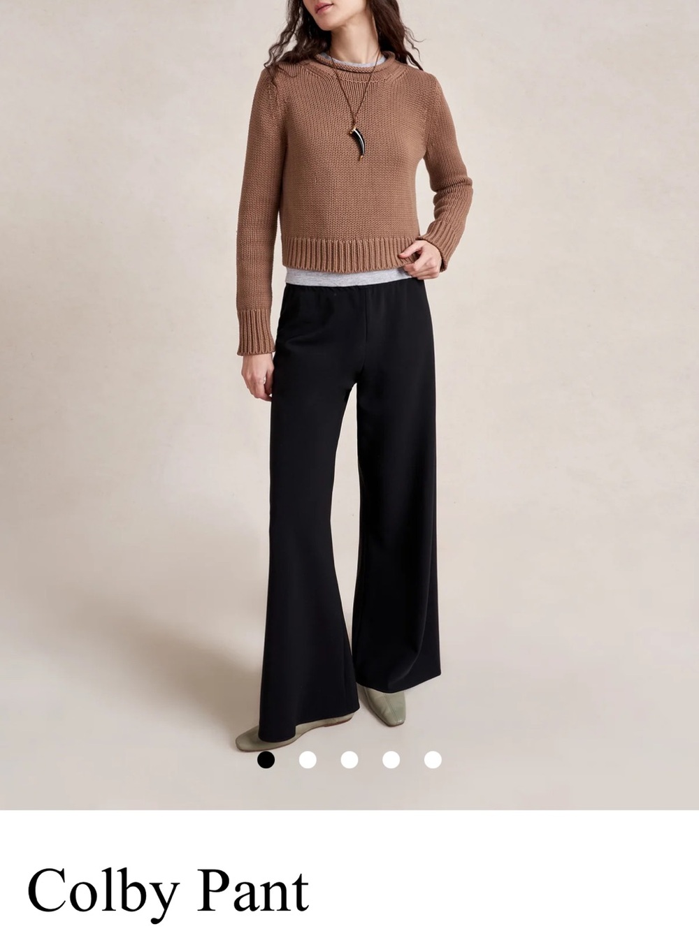 La Ligne Colby Wide-Leg Ponte Pants - Black